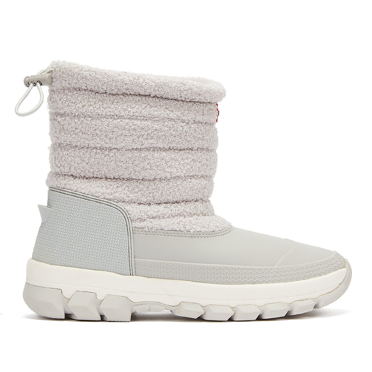 Hunter Sherpa Snowboot Short Womens Grey Boots
