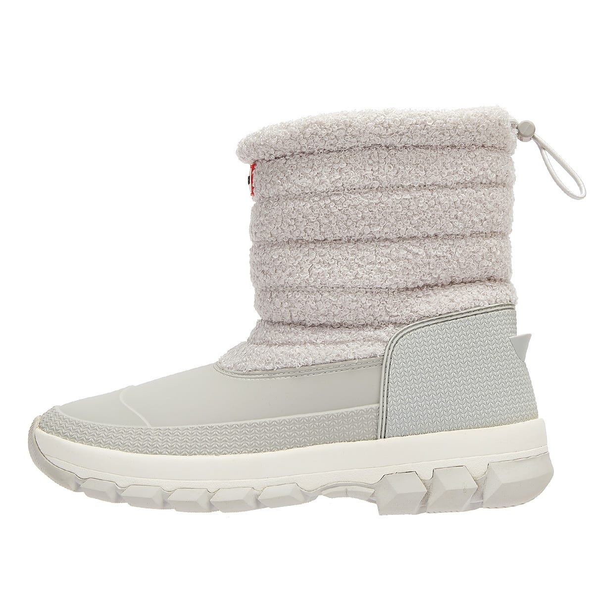 Hunter Sherpa Snowboot Short Womens Grey Boots