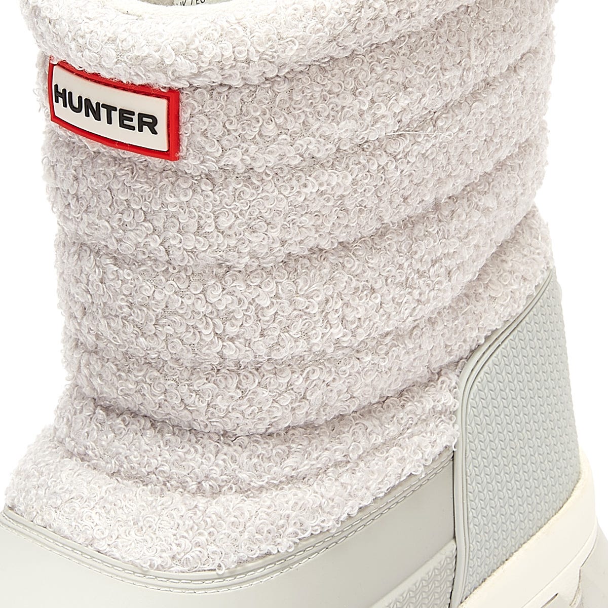 Hunter Sherpa Snowboot Short Womens Grey Boots