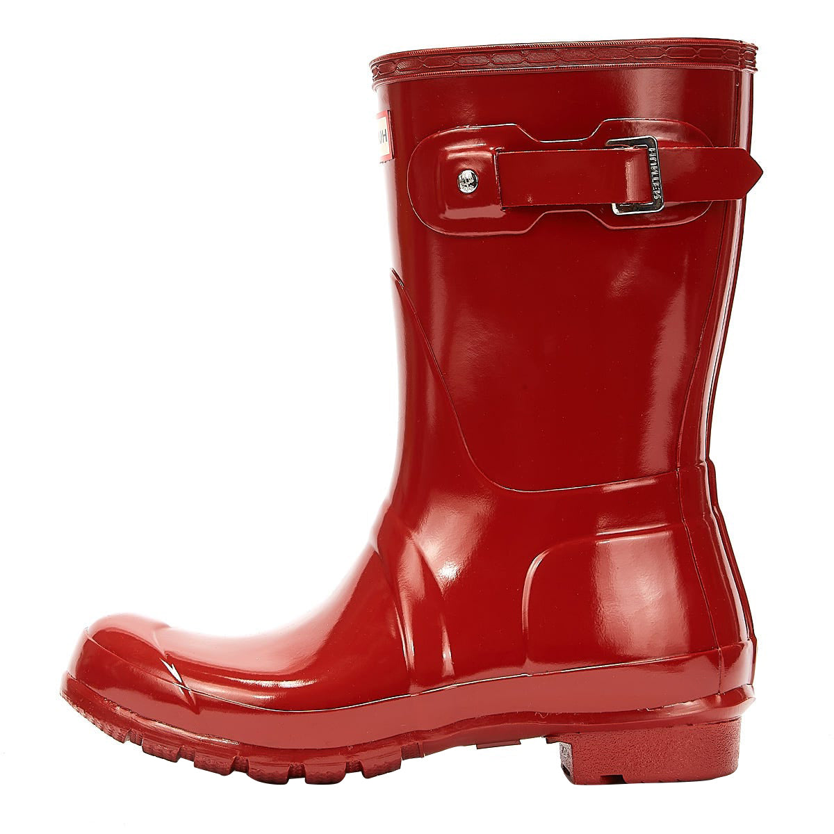 Hunter Original Gloss Short Bottes en caoutchouc rouges militaires pour femmes