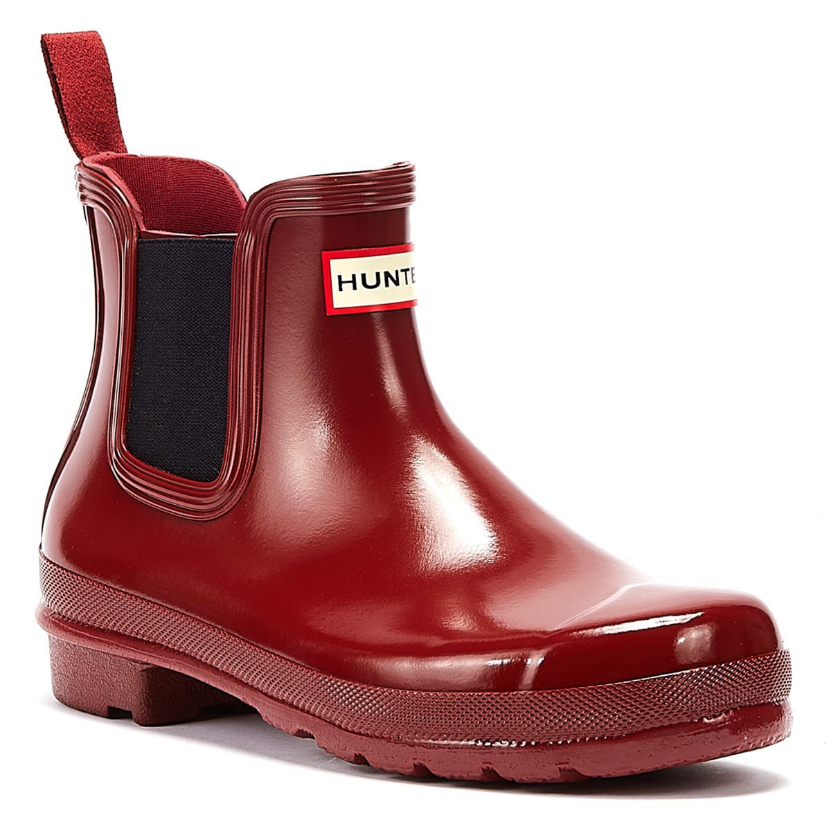 Hunter Original Chelsea Womens Fall Red / Black Boots