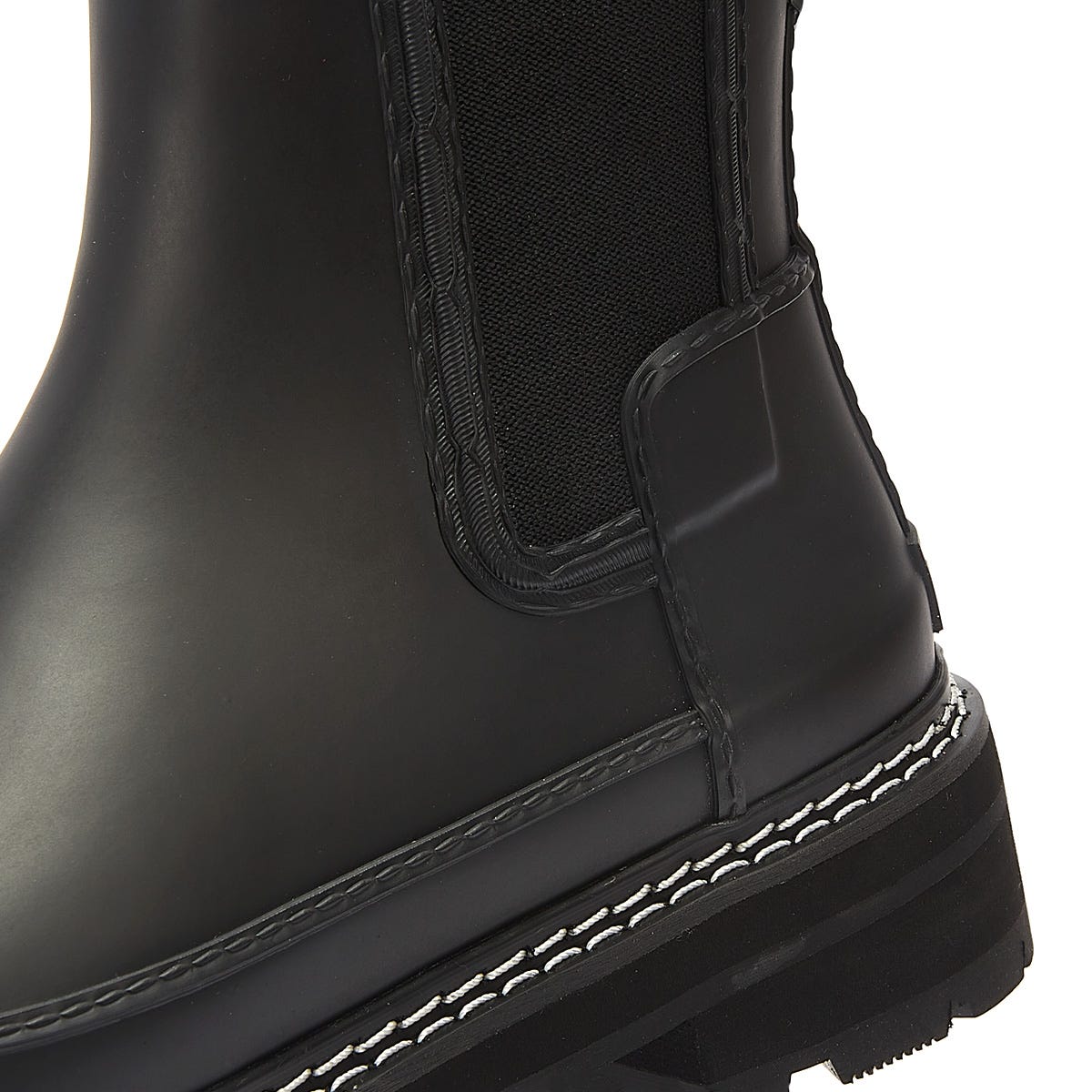 Hunter Chelsea Stitch Detail Womens Black Boots