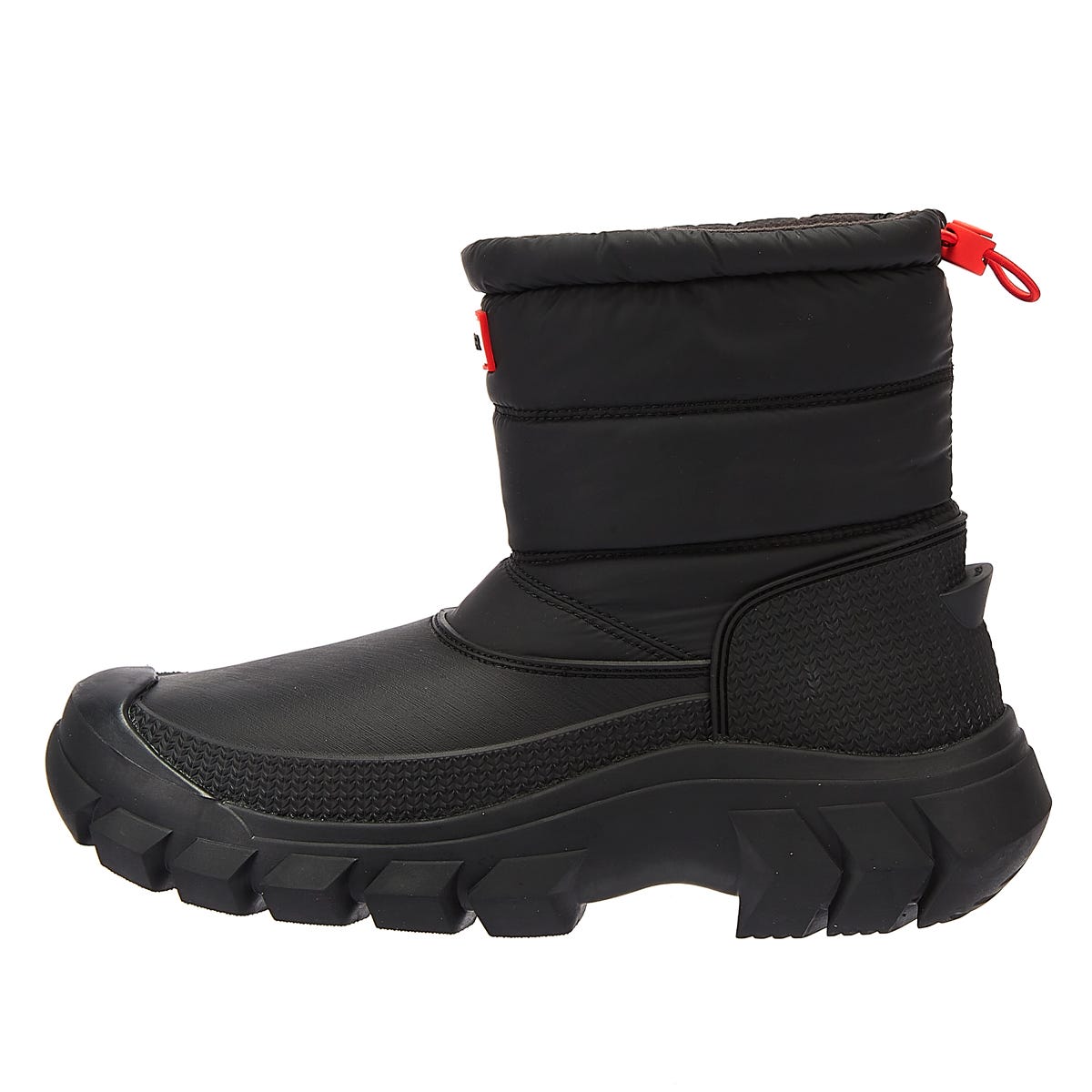 Hunter Intrepid Short Snow Womens Bottes en cuir noir
