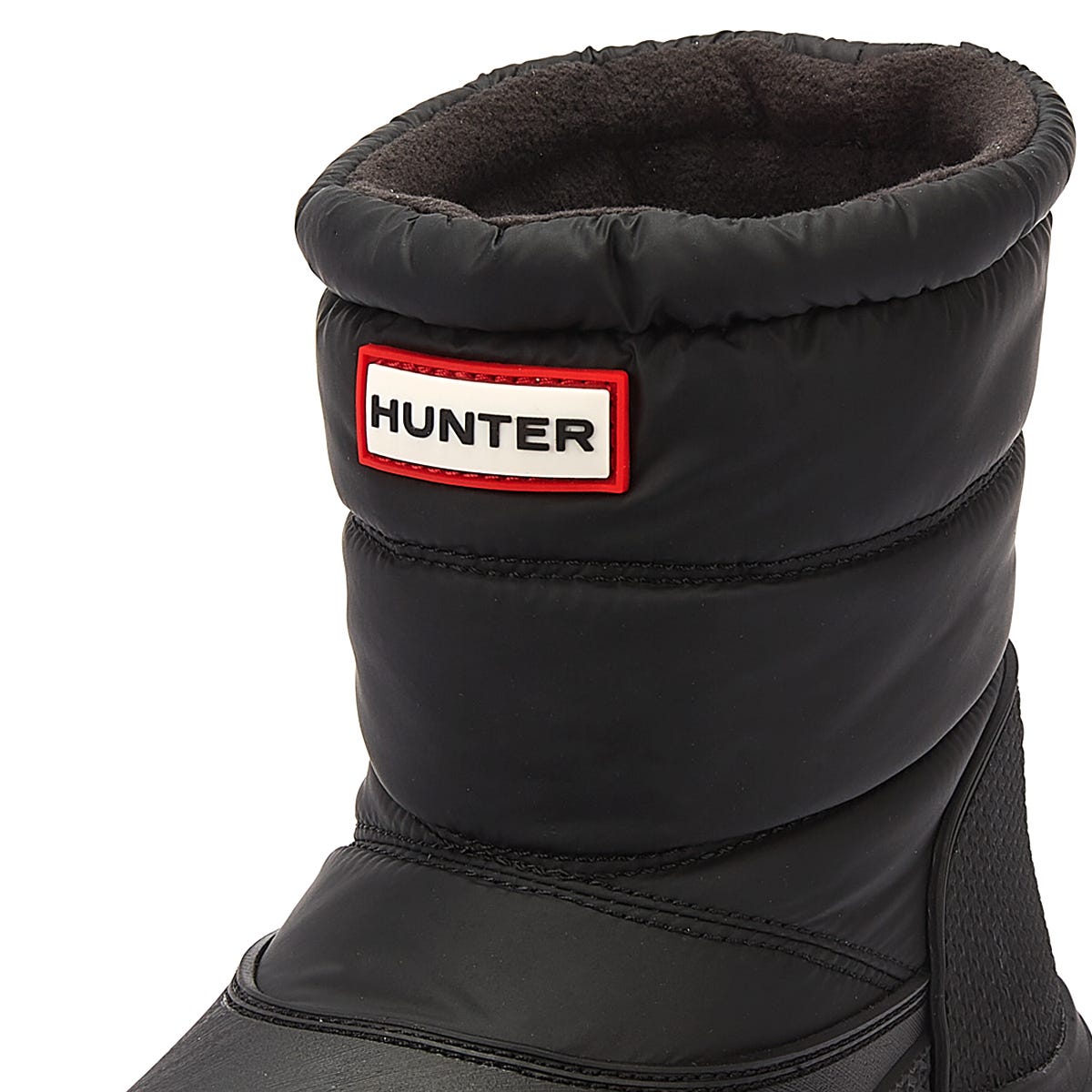 Hunter Intrepid Short Snow Womens Bottes en cuir noir