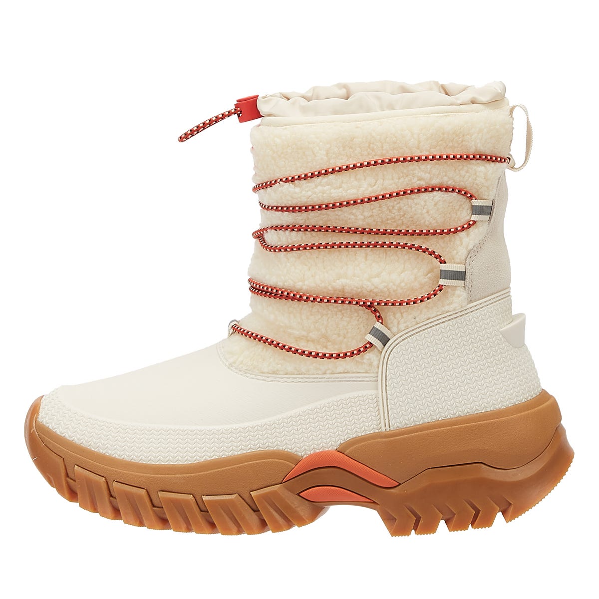 Hunter Short Sherpa Snow Womens White Willow Boots