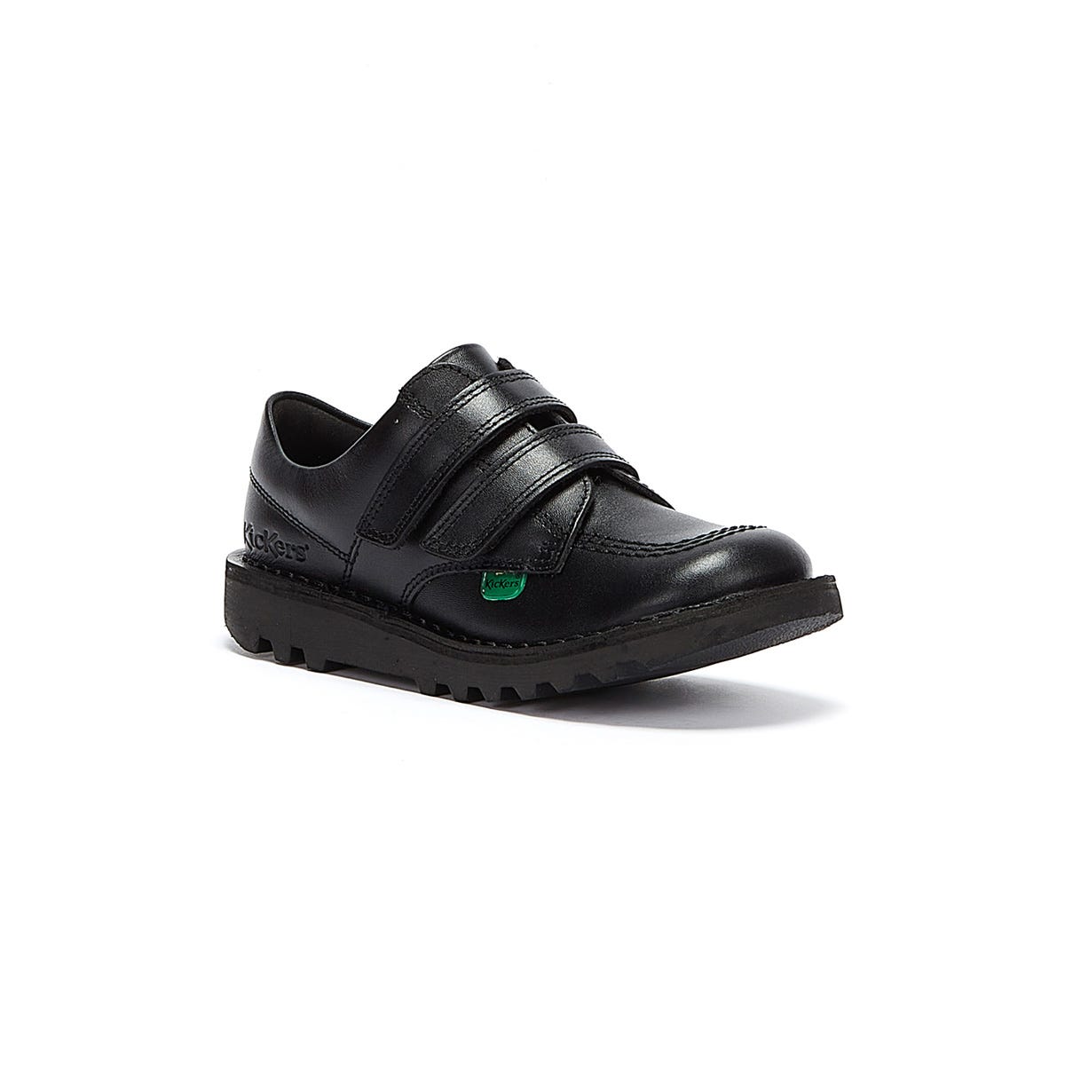 Kickers Infant Kick Lo Velcro Chaussures en cuir noir