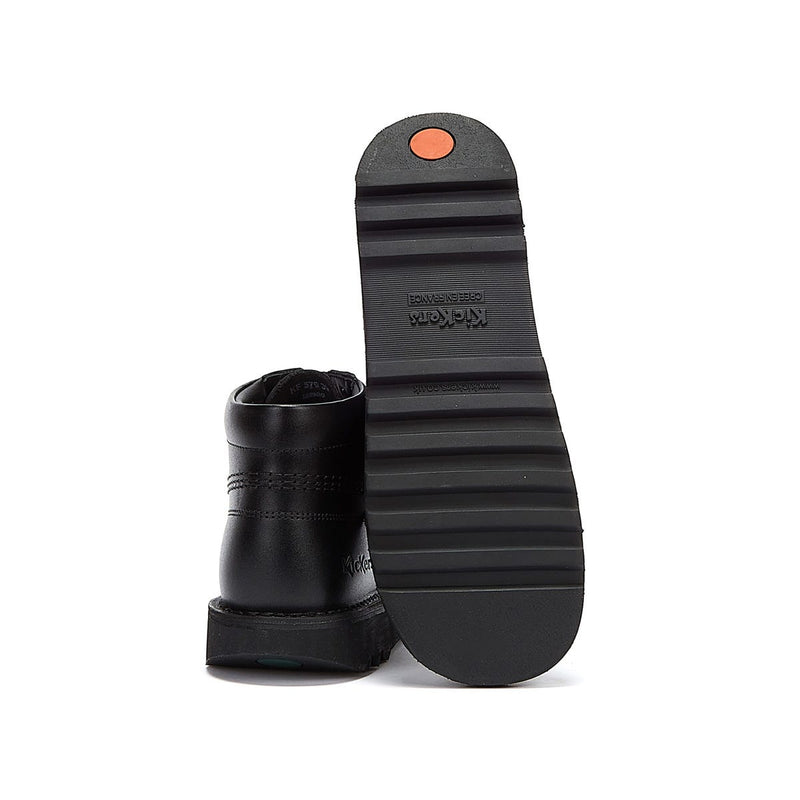 Kickers Kick Hi Bottes pour les jeunes d'école en cuir noir