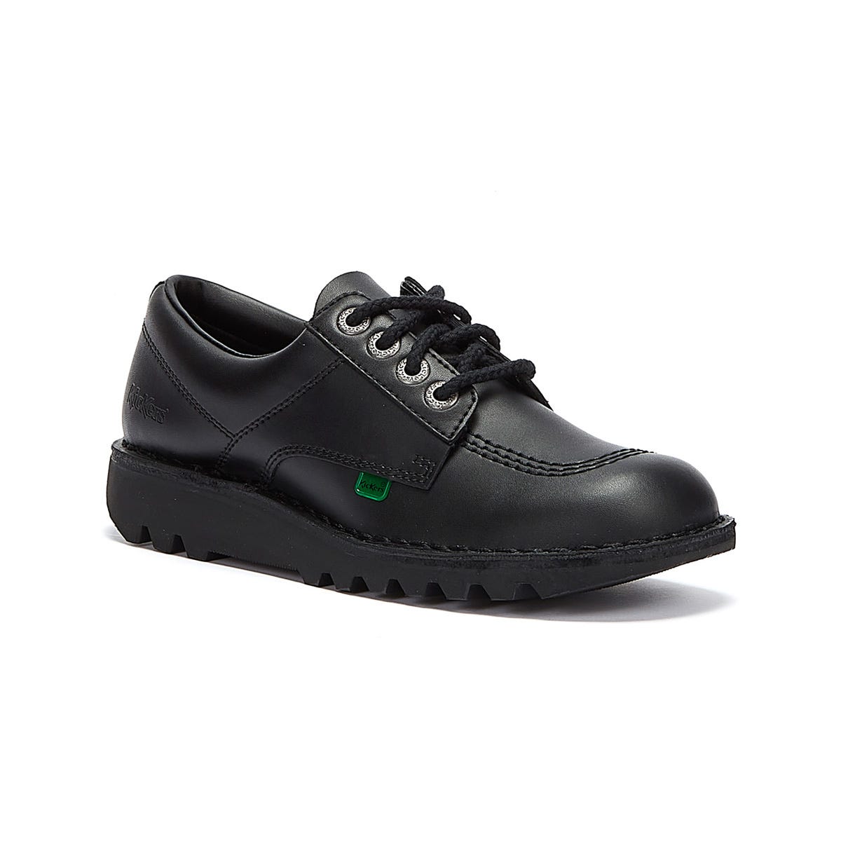 Kickers Kick Lo Chaussures pour les jeunes d'école en cuir noir