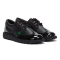Kickers Womens Kick Lo Black Brogue Leather