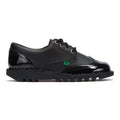 Kickers Womens Kick Lo Black Brogue Leather