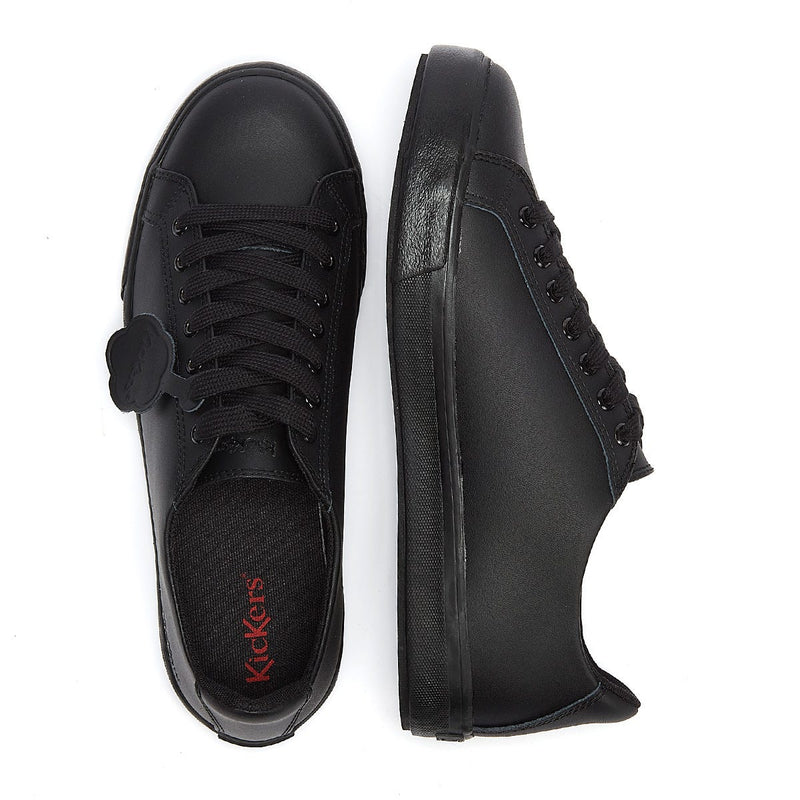 Kickers Noirs Cuir Tovni Lacer Trainers