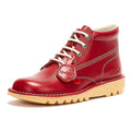 Kickers Kick Hi Bottes En Cuir Rouge Pour Homme