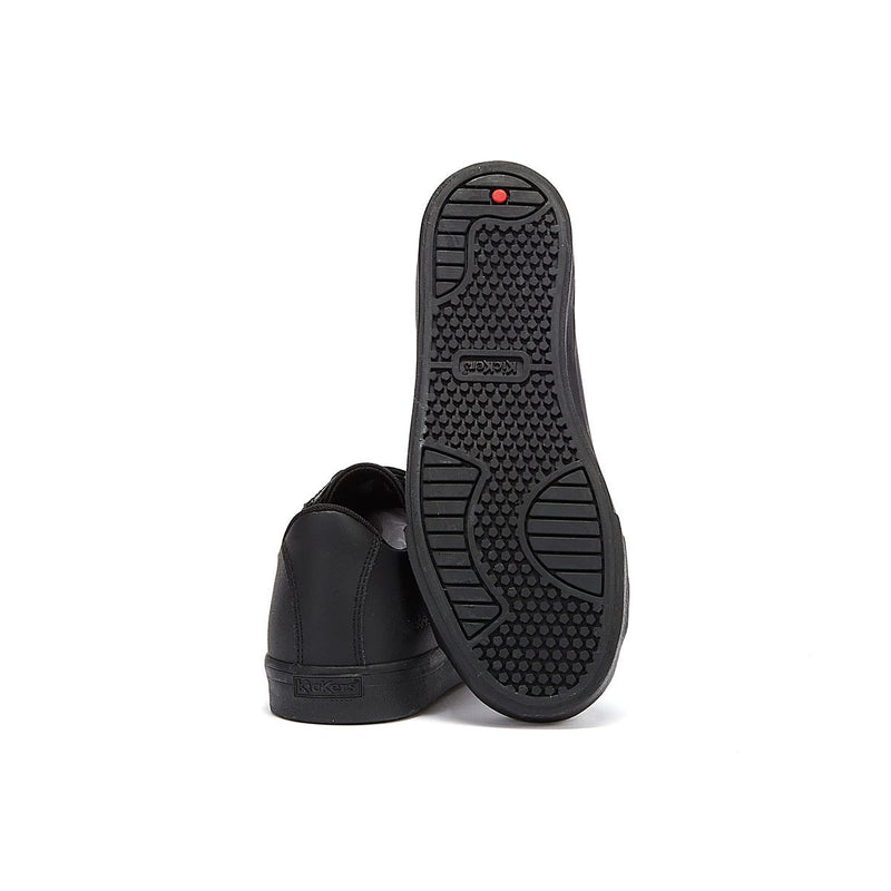 Kickers Youth Noir Cuir Tovni Lacer Trainers