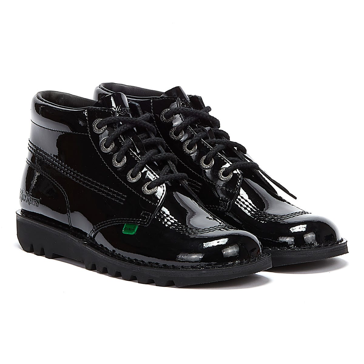 Kickers Kick Hi Bottes vernies noires pour femmes