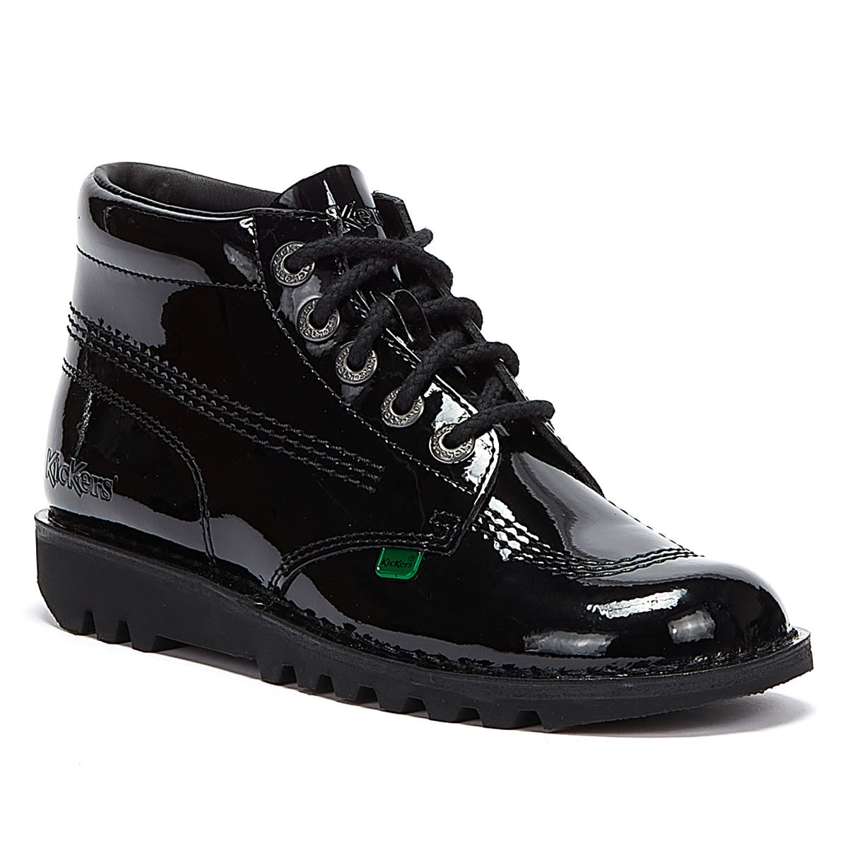Kickers Kick Hi Bottes vernies noires pour femmes