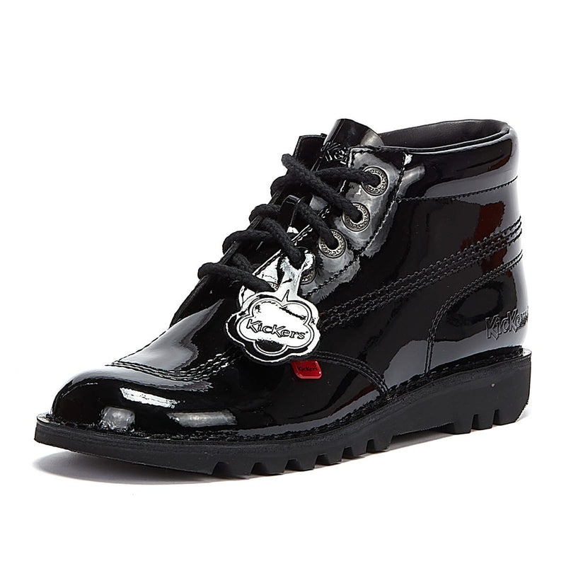 Kickers Kick Hi Bottes vernies noires pour femmes