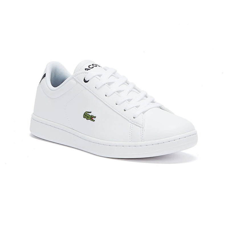 Lacoste Carnaby EVO BL 1 Junior White / Navy Trainers
