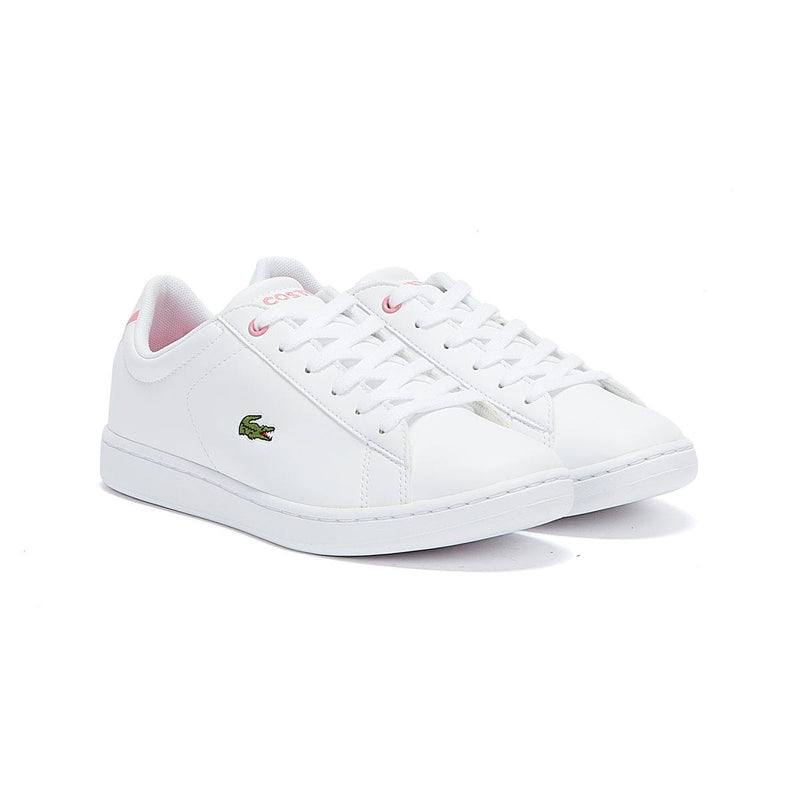 Lacoste Carnaby EVO BL 2 Junior White / Pink Trainers