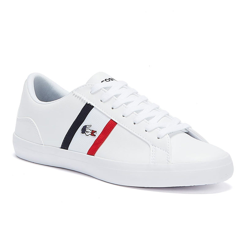 Lacoste Lerond Tri 1 Mens White / Navy / Red Trainers