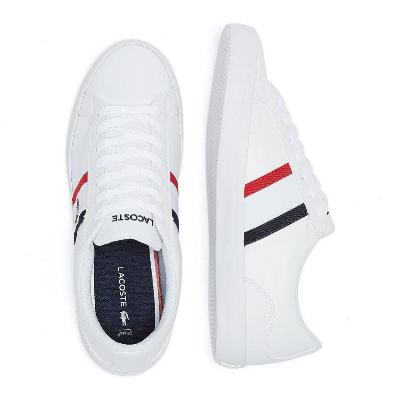 Lacoste Lerond Tri 1 Mens White / Navy / Red Trainers