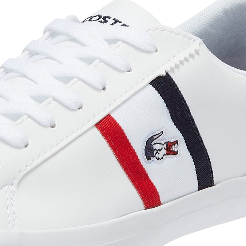 Lacoste Lerond Tri 1 Mens White / Navy / Red Trainers