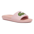 Lacoste Croco Slides Womens Pink Sandals