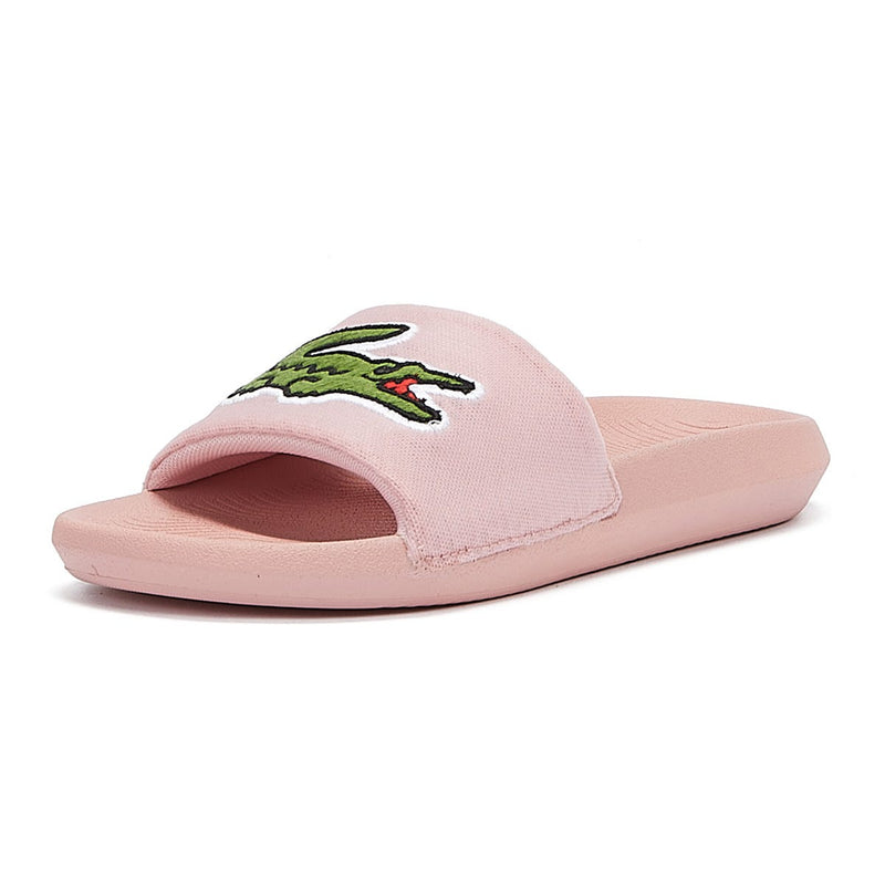 Lacoste Croco Slides Womens Pink Sandals