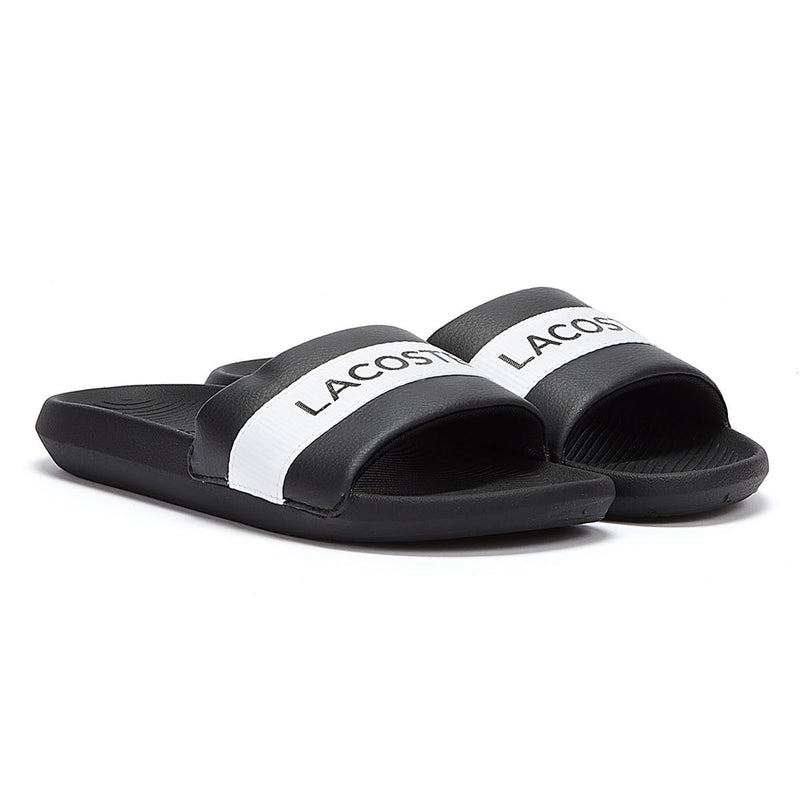 Lacoste Croco Slide Womens Black Sandals