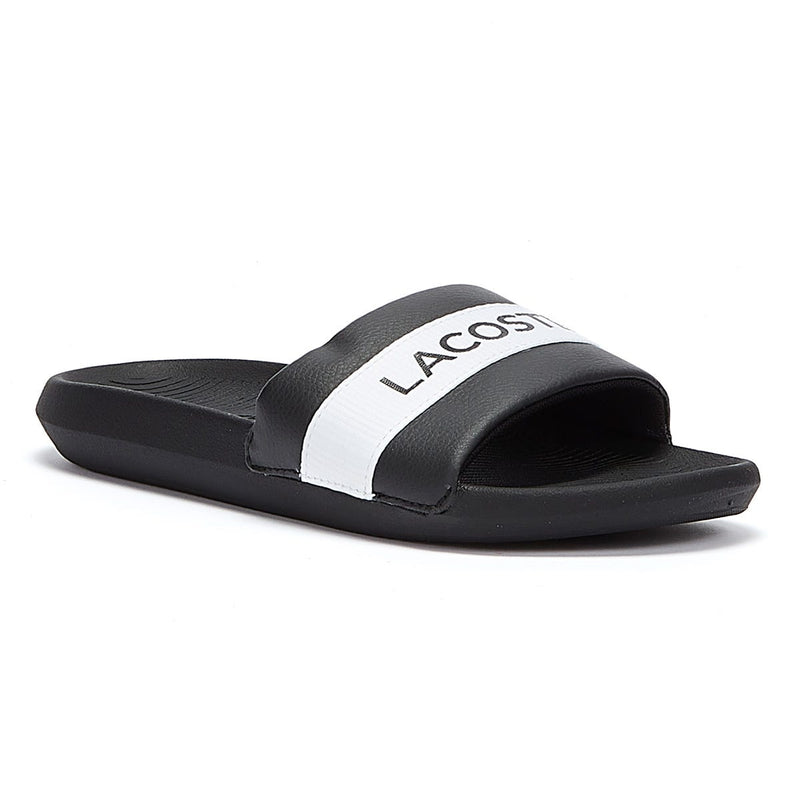 Lacoste Croco Slide Womens Black Sandals