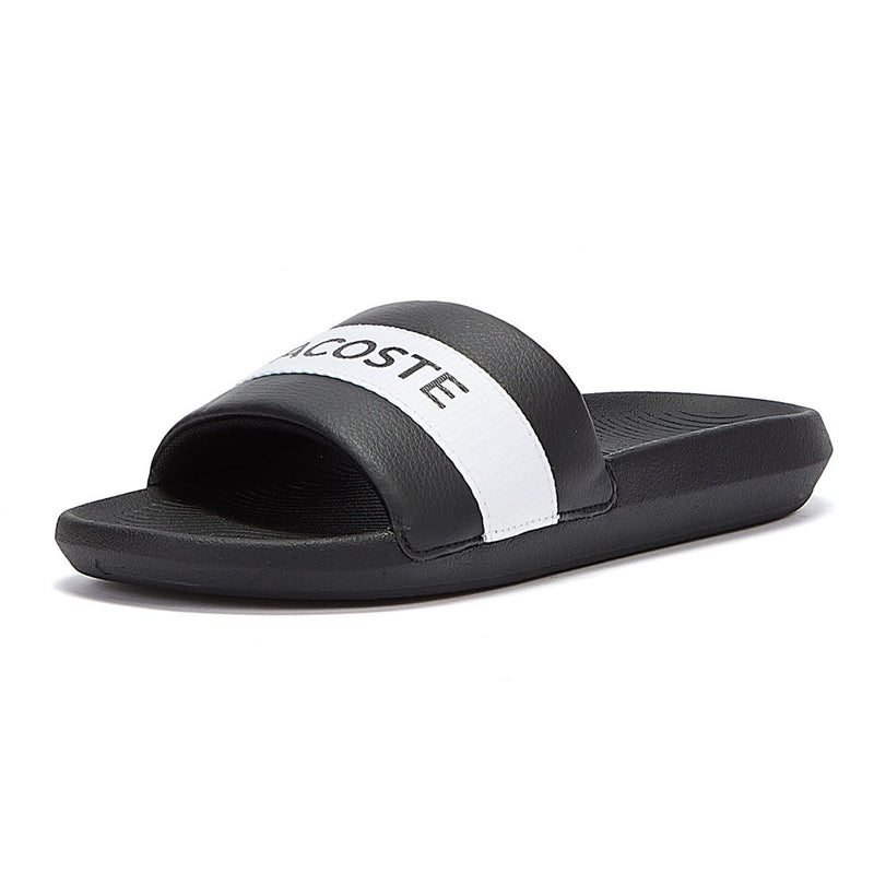 Lacoste Croco Slide Womens Black Sandals