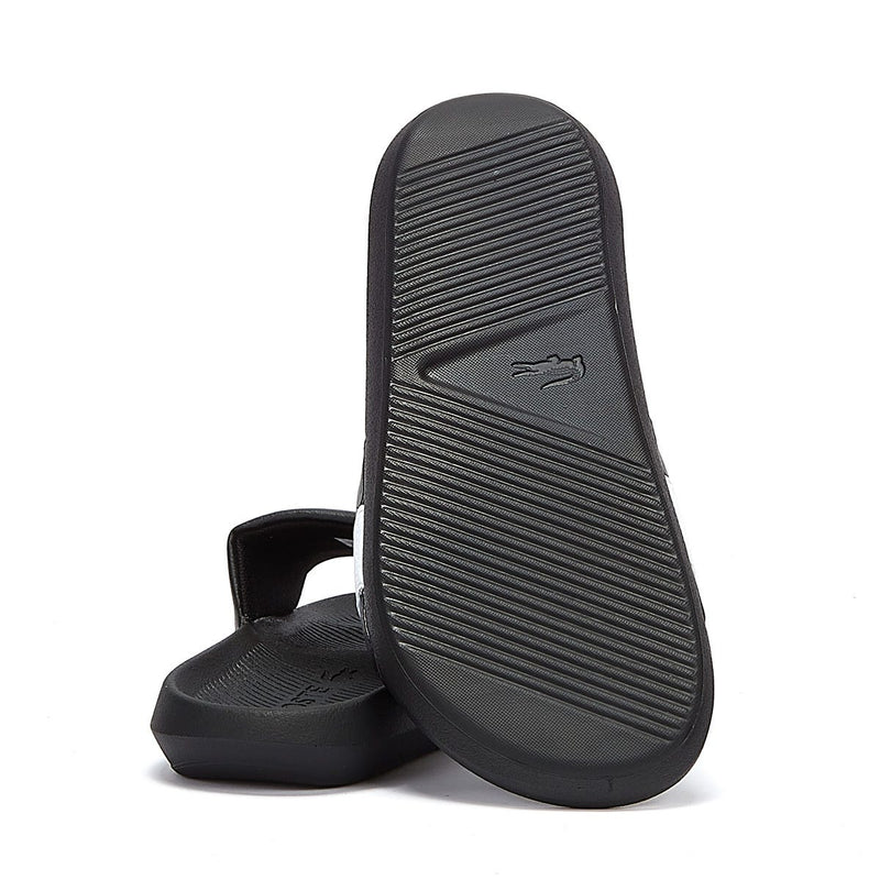 Lacoste Croco Slide Womens Black Sandals