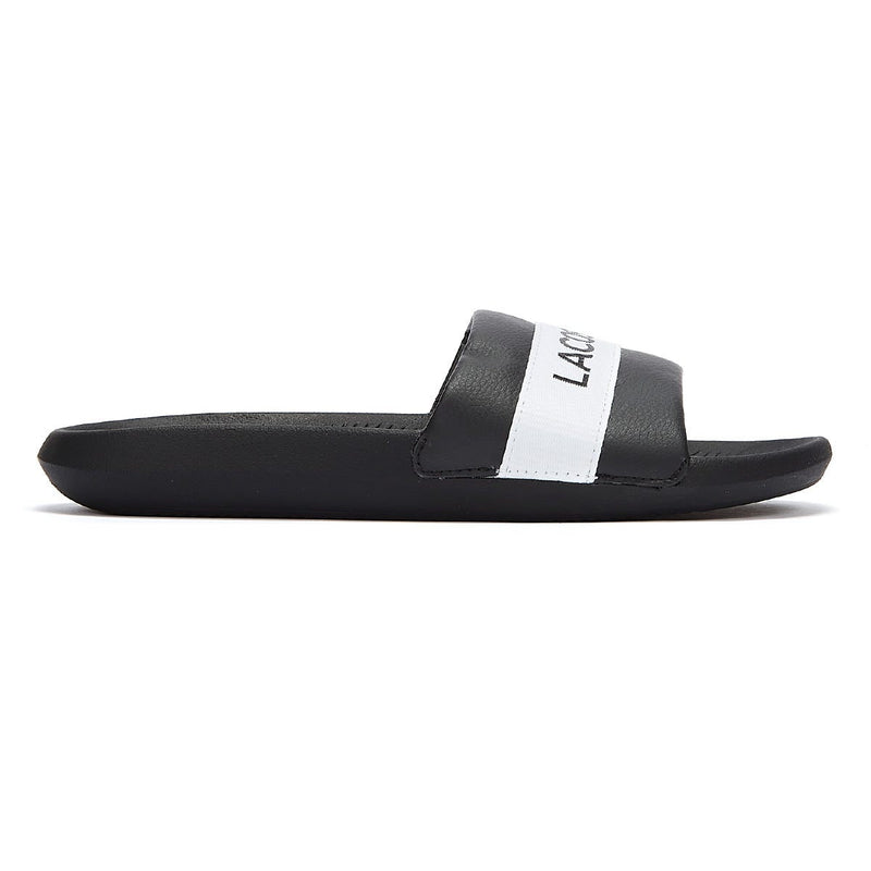 Lacoste Croco Slide Womens Black Sandals