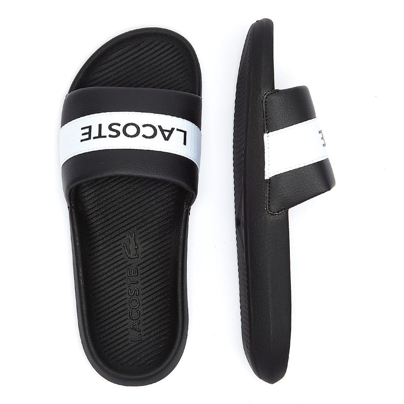 Lacoste Croco Slide Womens Black Sandals