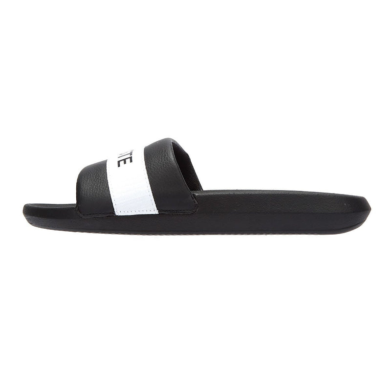 Lacoste Croco Slide Womens Black Sandals