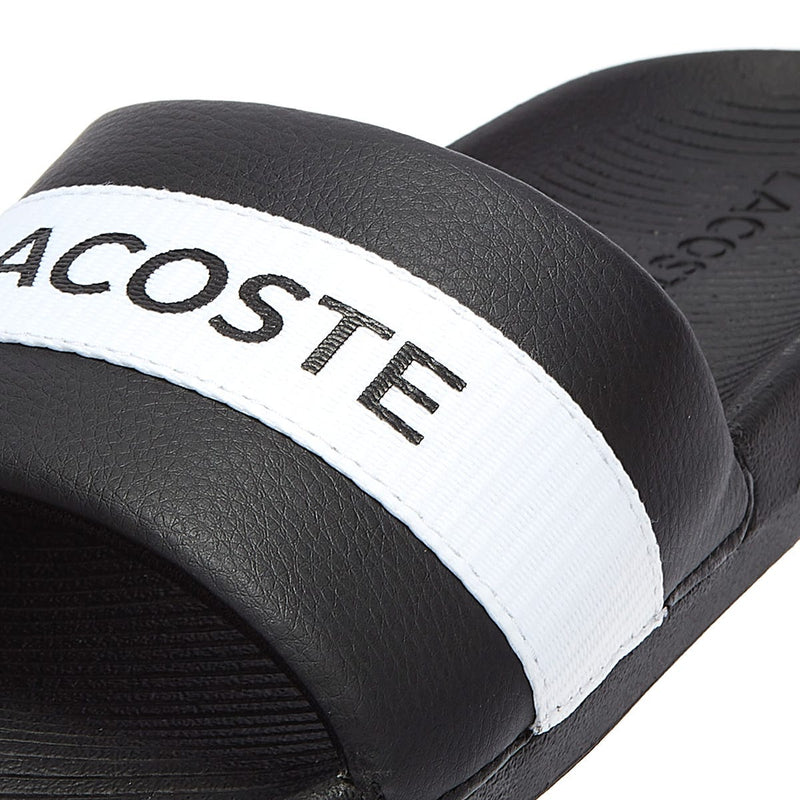 Lacoste Croco Slide Womens Black Sandals