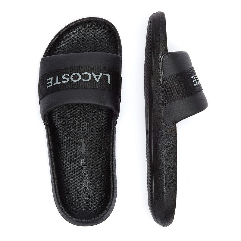 Lacoste Croco Slide Mens Black Sandal