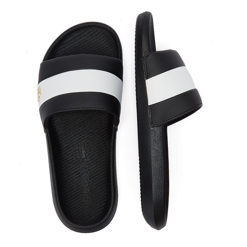 Lacoste Croco Slide 120 3 Womens Black / White Slides