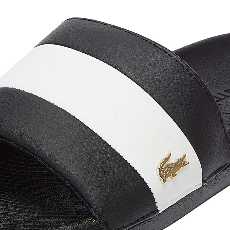 Lacoste Croco Slide 120 3 Womens Black / White Slides