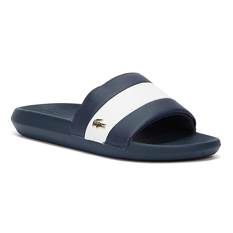 Lacoste Croco Slide 120 3 Mens Navy / White Slides