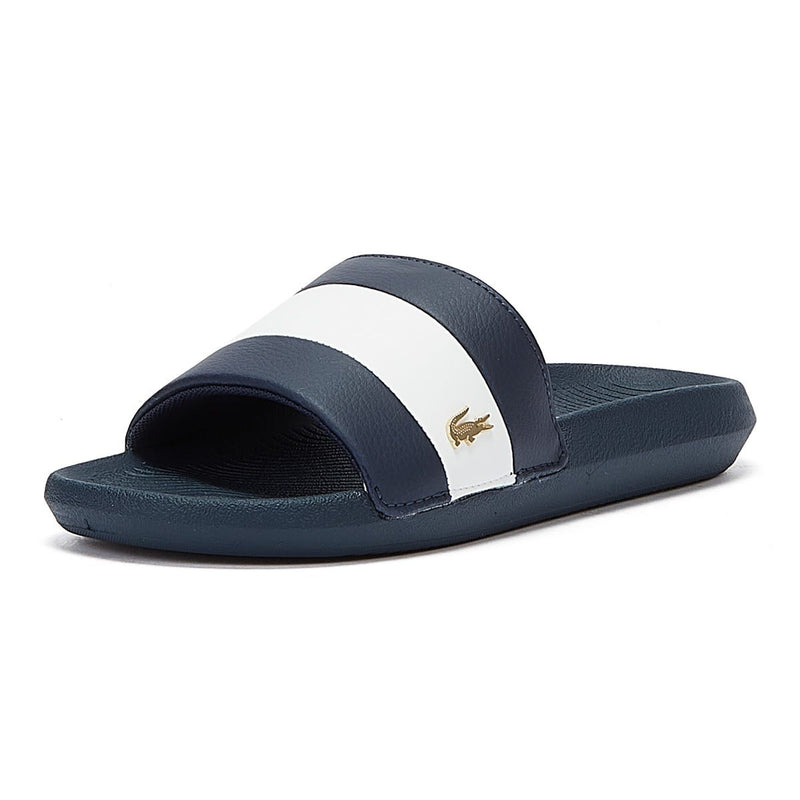 Lacoste Croco Slide 120 3 Mens Navy / White Slides