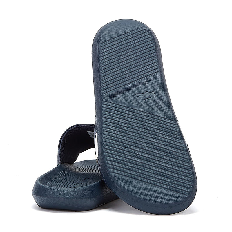 Lacoste Croco Slide 120 3 Mens Navy / White Slides