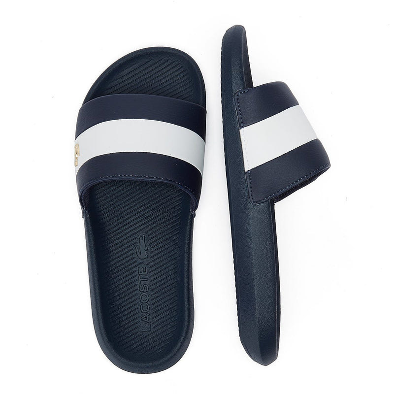 Lacoste Croco Slide 120 3 Mens Navy / White Slides
