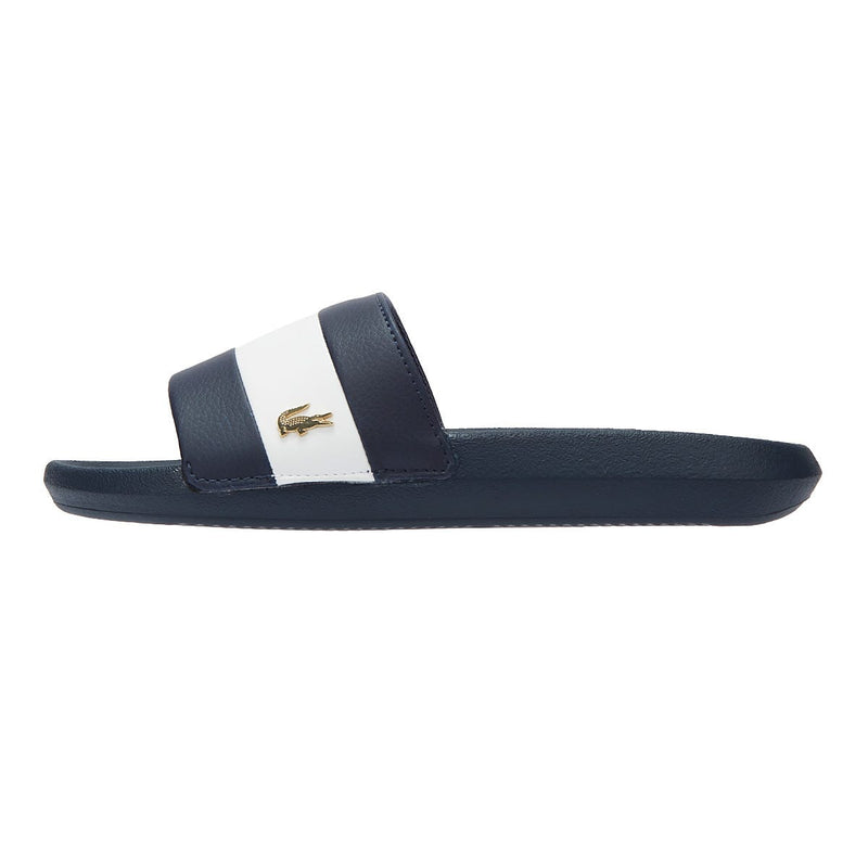 Lacoste Croco Slide 120 3 Mens Navy / White Slides