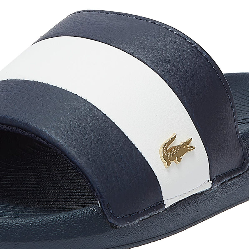 Lacoste Croco Slide 120 3 Mens Navy / White Slides