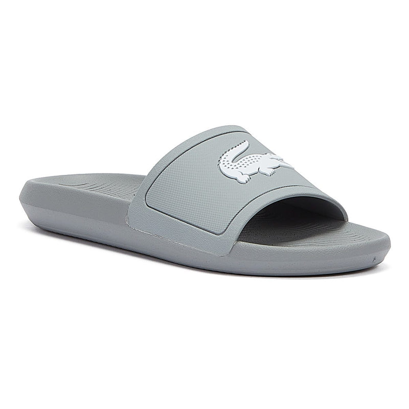 Lacoste Croco Mens Grey Slides