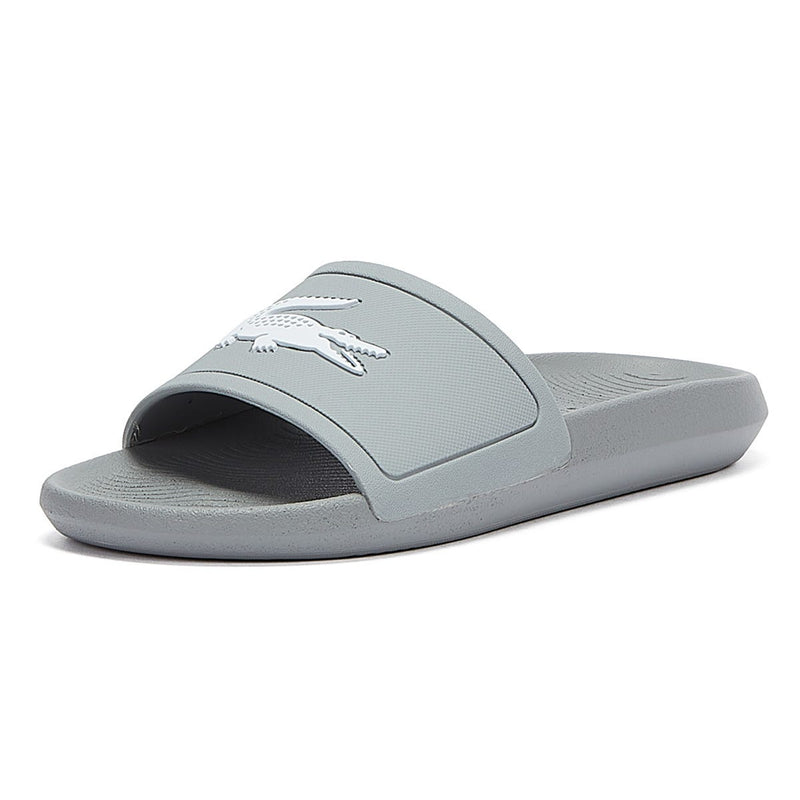 Lacoste Croco Mens Grey Slides