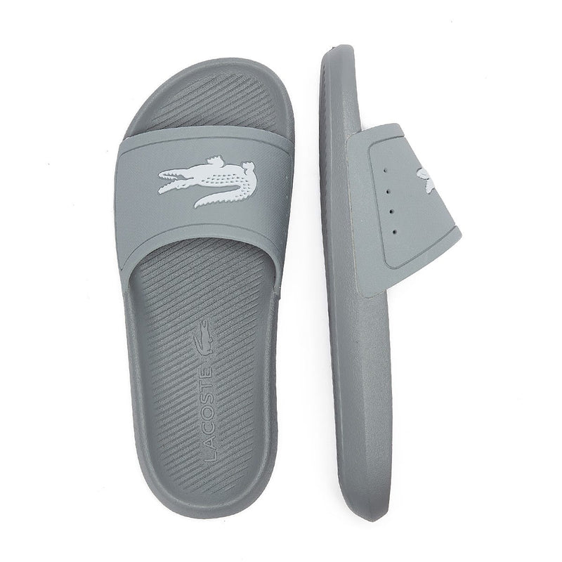 Lacoste Croco Mens Grey Slides