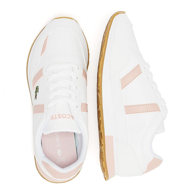 Lacoste Partner Junior White / Light Pink Trainers