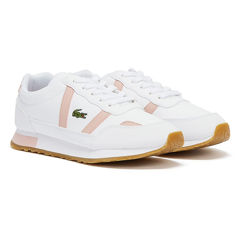 Lacoste Partner Junior White / Light Pink Trainers