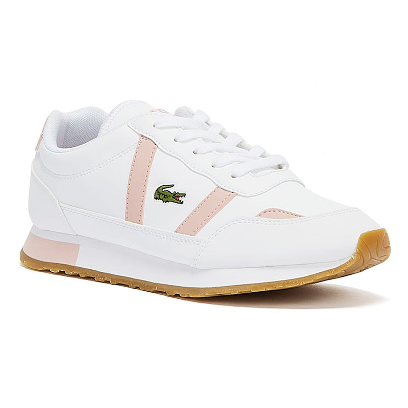 Lacoste Partner Junior White / Light Pink Trainers